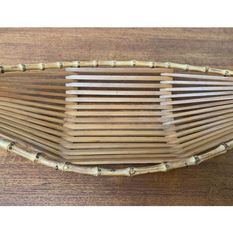 Bambou Bol en bambou et Wood Wood du milieu du siècle, années 1960 en vente