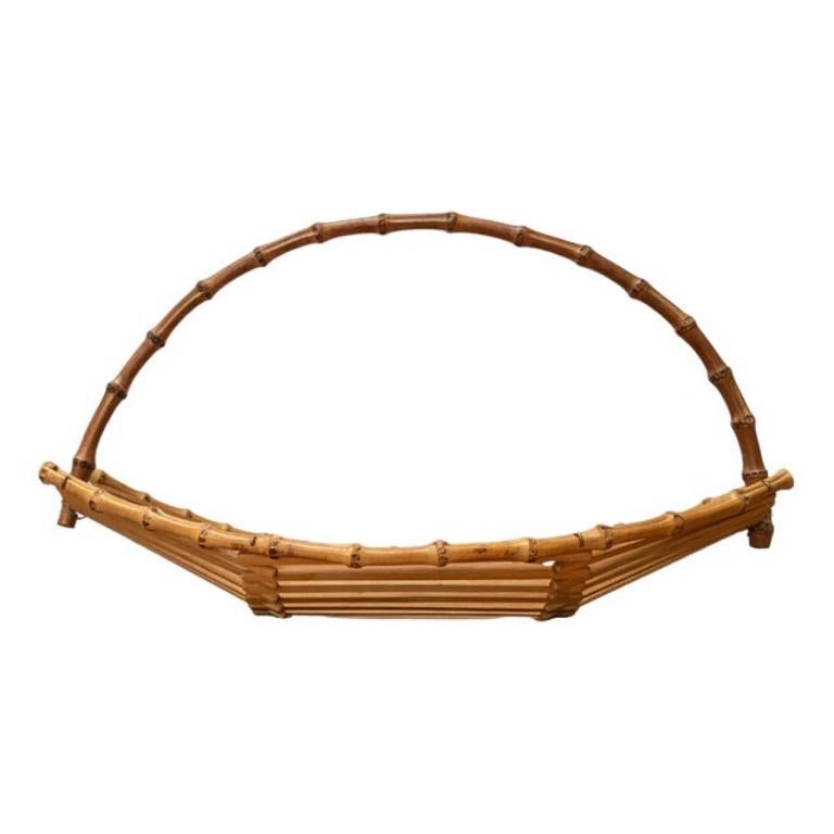 Bol en bambou et Wood Wood du milieu du siècle, années 1960 en vente