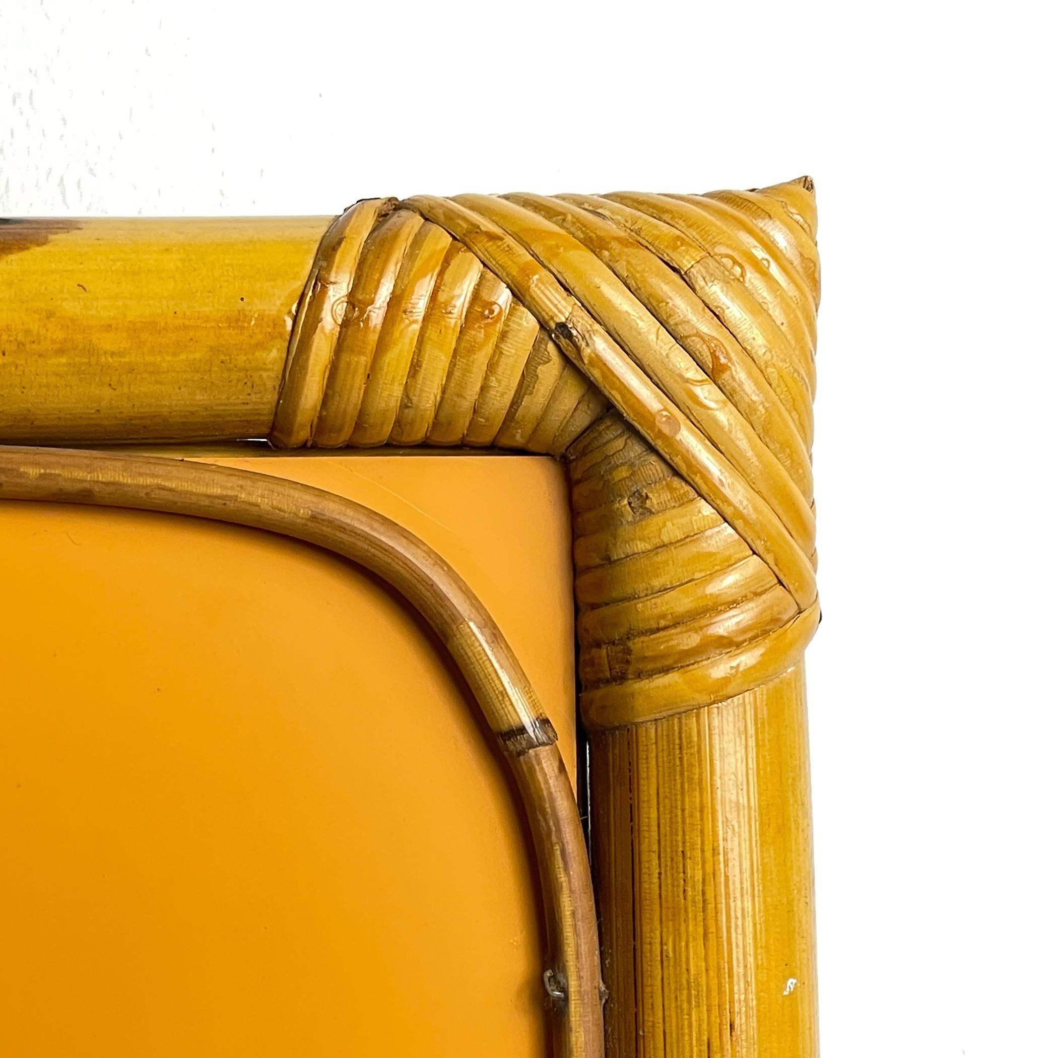 Mid-Century Bamboo Arch Wall Mirror, Italy, 1960s For Sale 5