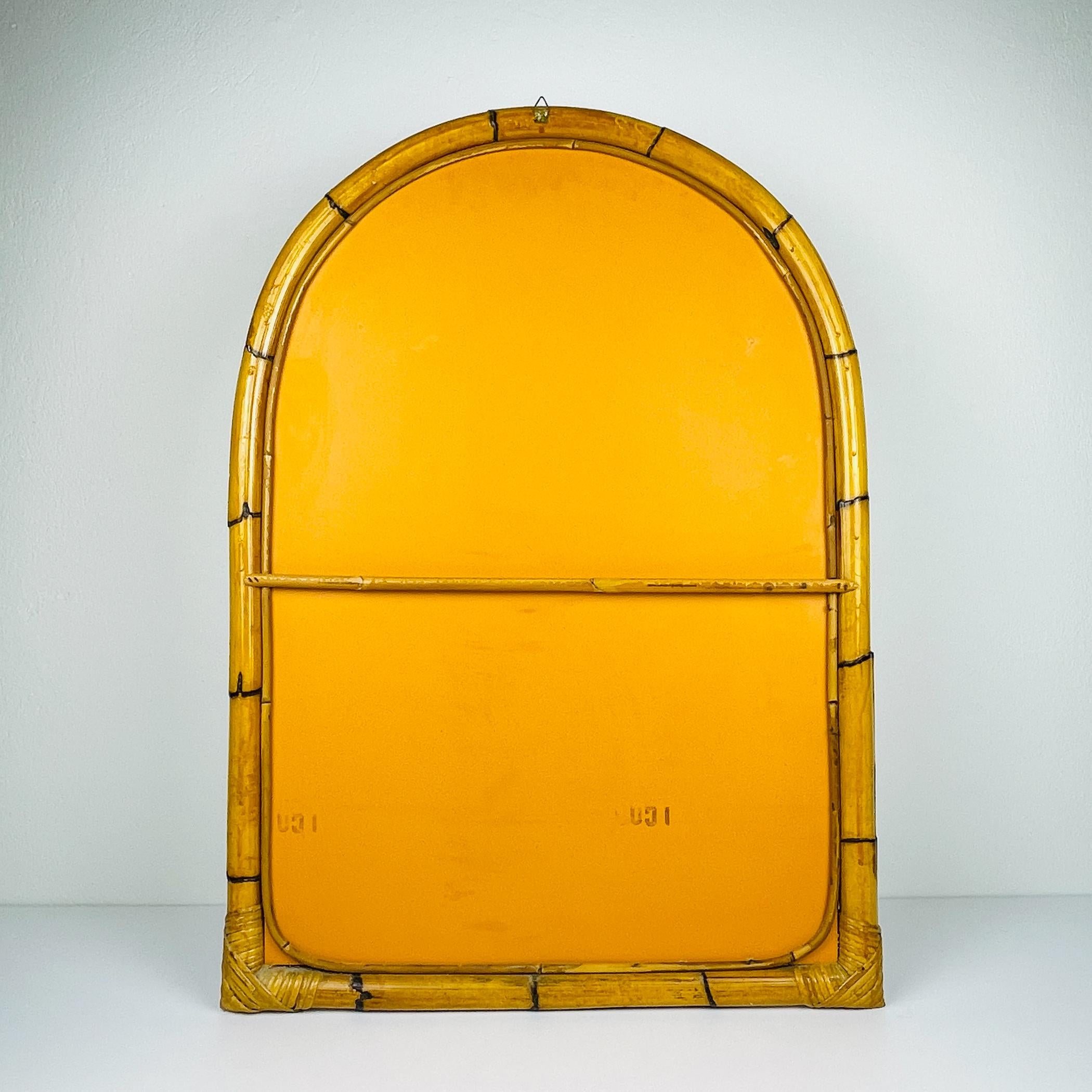 Mid-Century Bamboo Arch Wall Mirror, Italy, 1960s For Sale 3