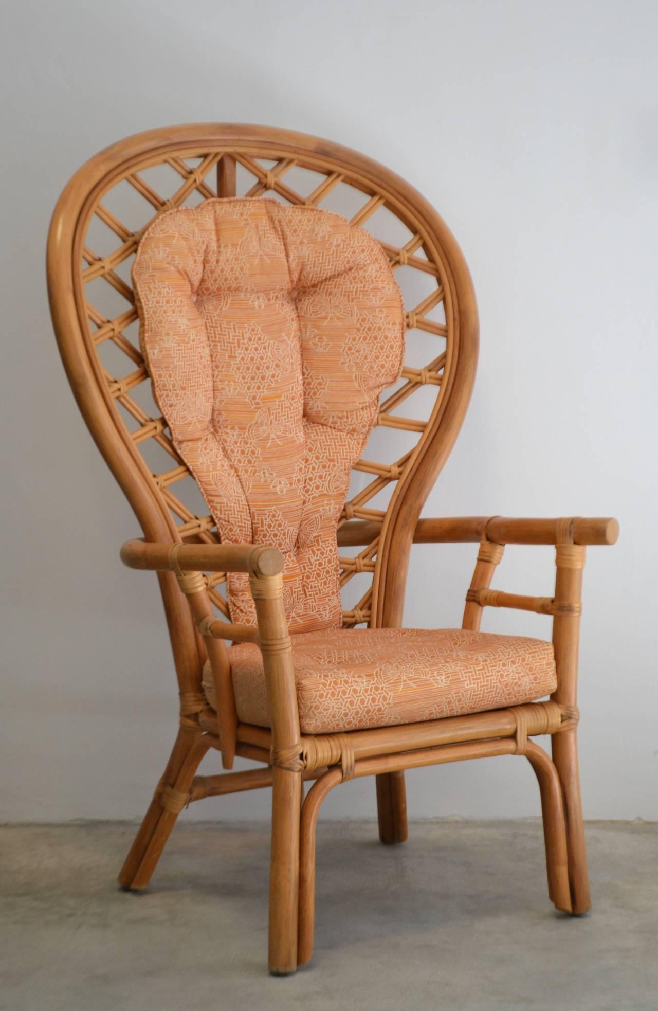 Mid-Century Modern Midcentury Bamboo Armchair or Occasional Chair For Sale