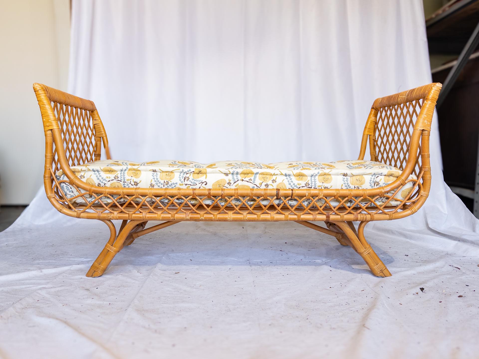 Mid-Century Modern Mid Century Bamboo Bench For Sale