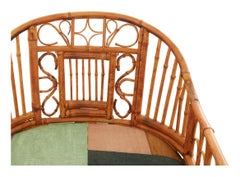 Midcentury Bamboo and Cane Armchair