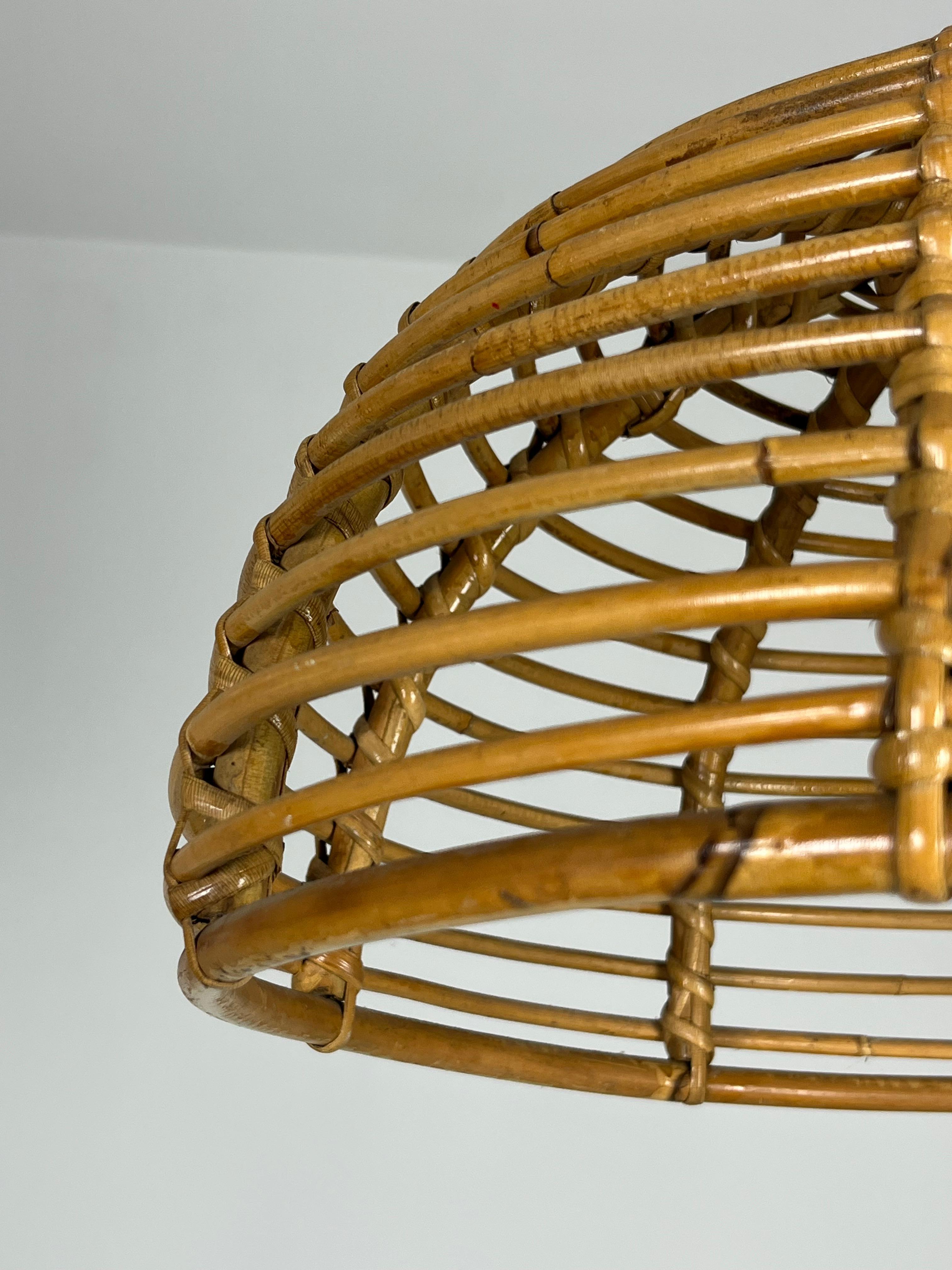 Mid-century Bamboo Chandelier Attributed to Vivai del Sud, 1960s For Sale 2