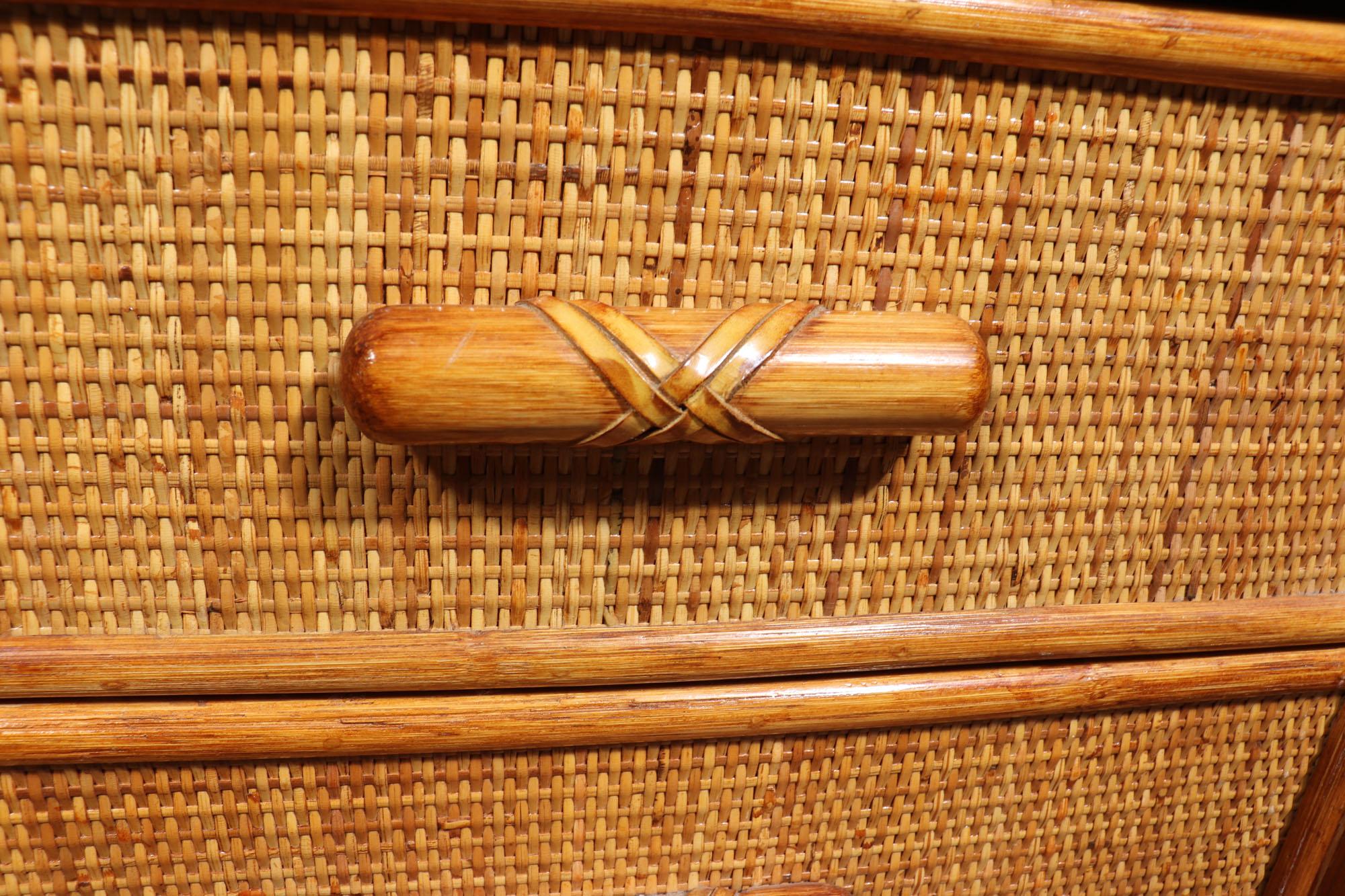 Mid-Century Modern Mid century Bamboo Chest c1970