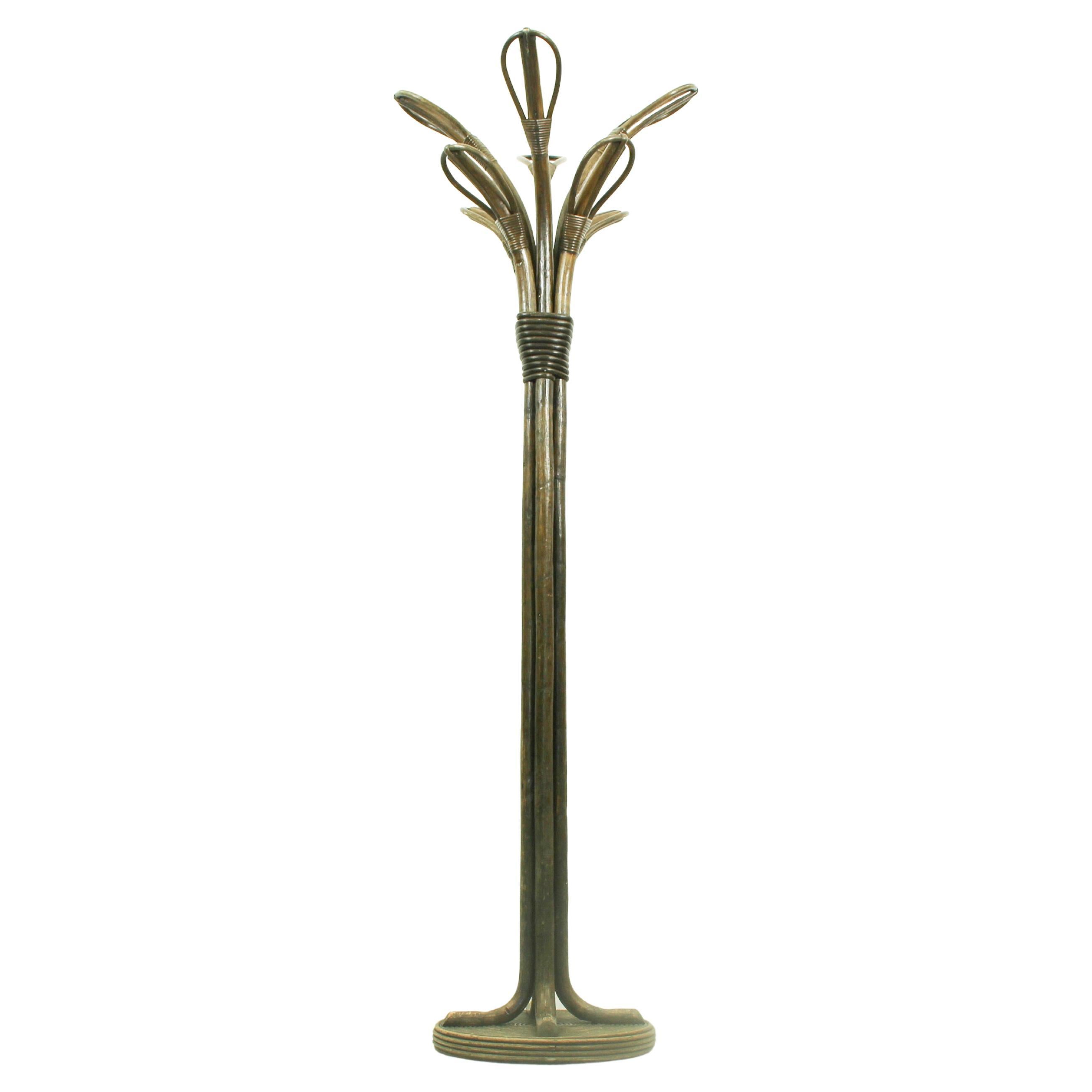 Mid Century Bamboo Coat Stand or Bambou Portemanteau, France 1960s