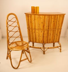 Mid-Century Bamboo Cocktail Bar, Spain, 1960's