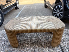Mid-Century Bamboo Cocktail Table