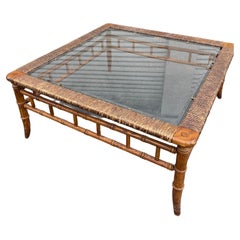 Midcentury Bamboo Coffee Table