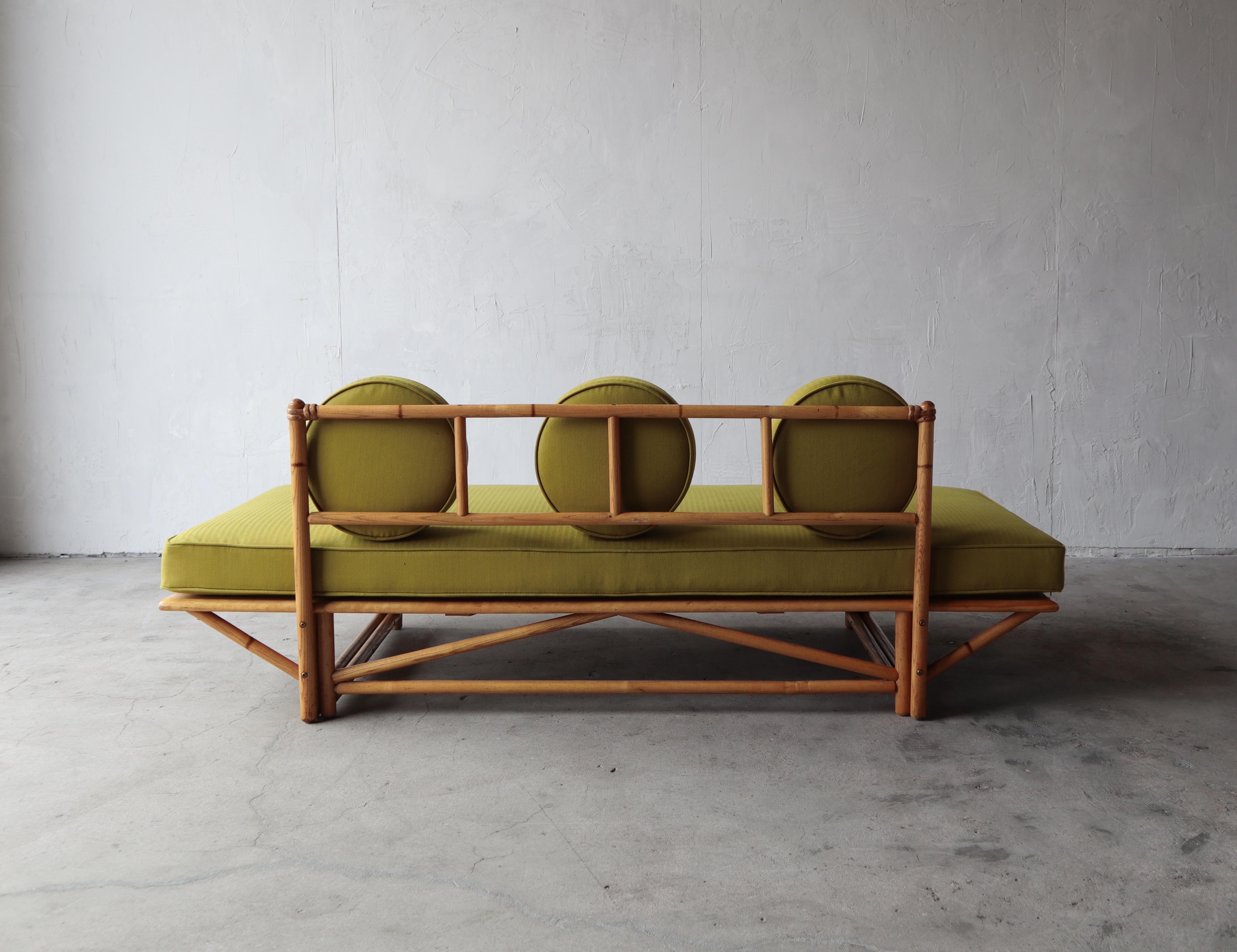 Mid-Century Modern Mid Century Bamboo Daybed Sofa