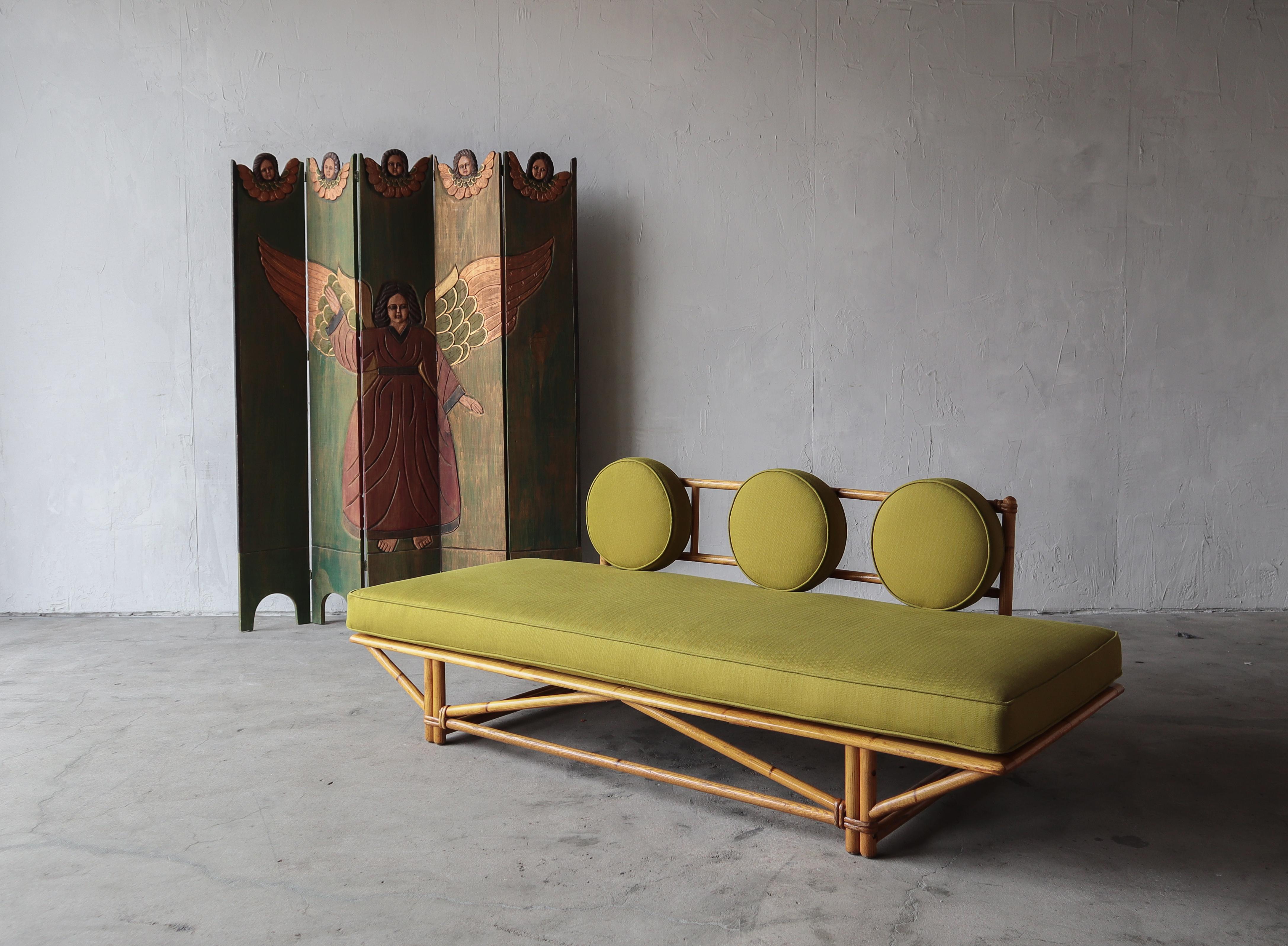 20th Century Mid Century Bamboo Daybed Sofa
