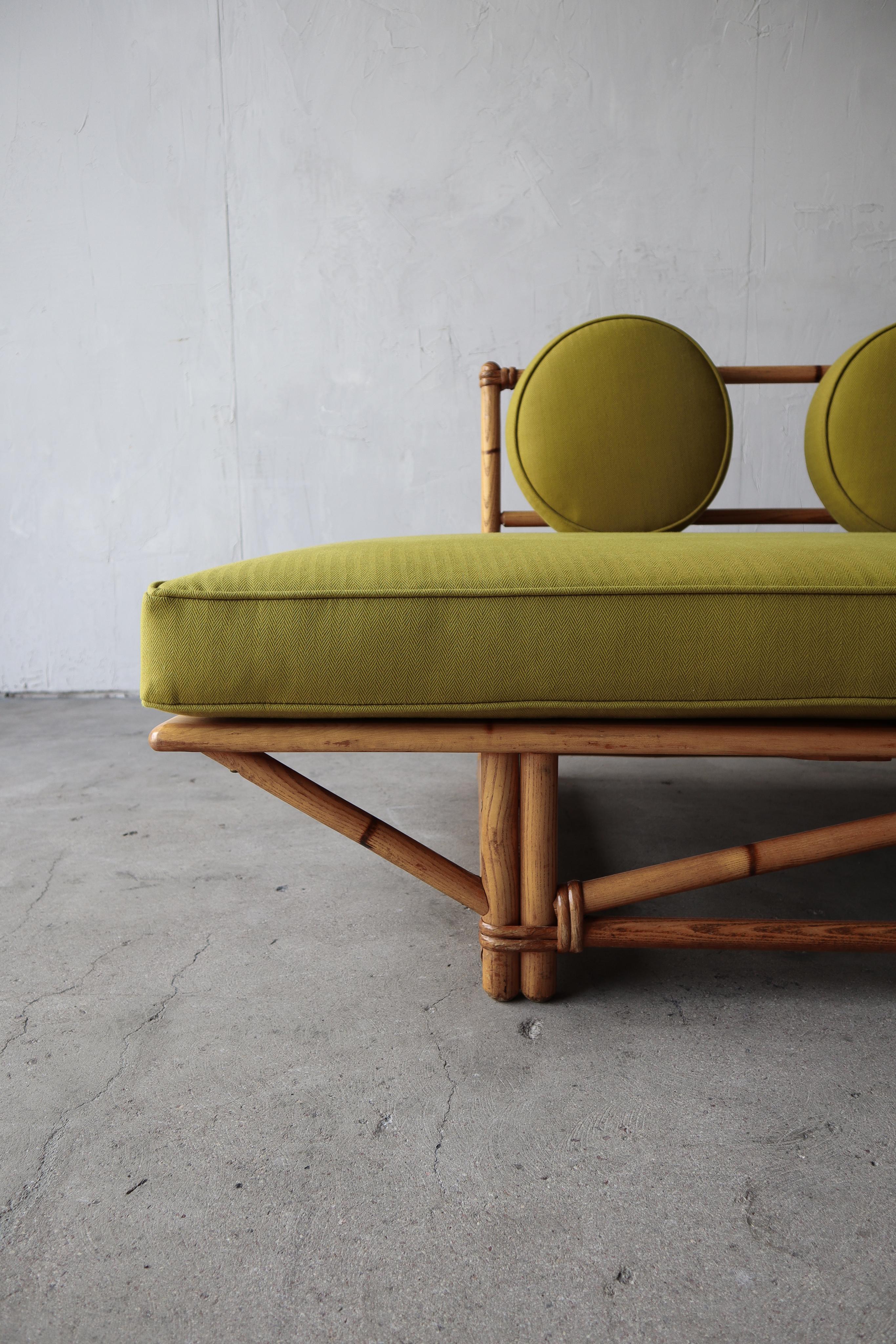 Mid Century Bamboo Daybed Sofa 1