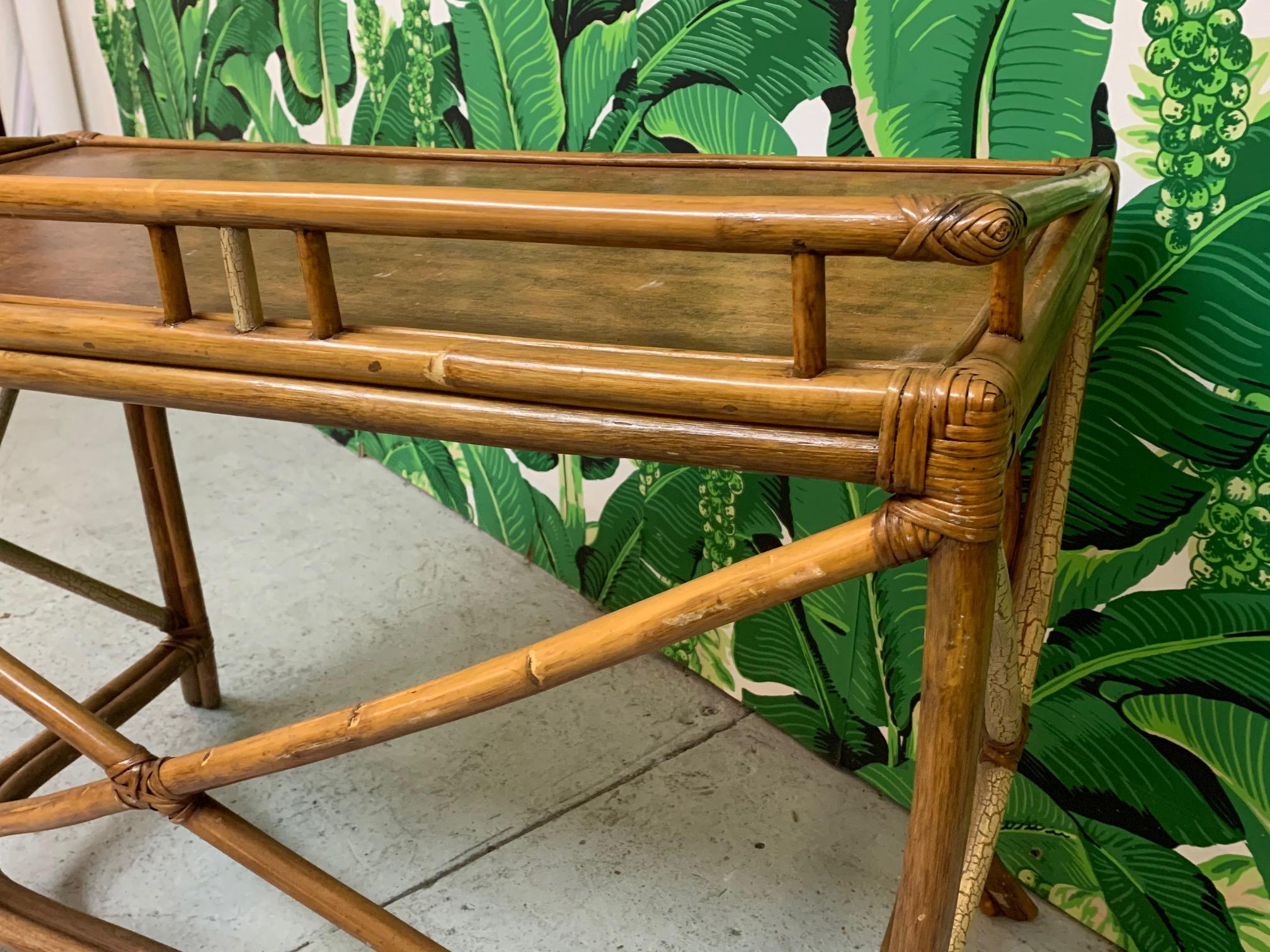 Midcentury Bamboo Desk and Chair 1