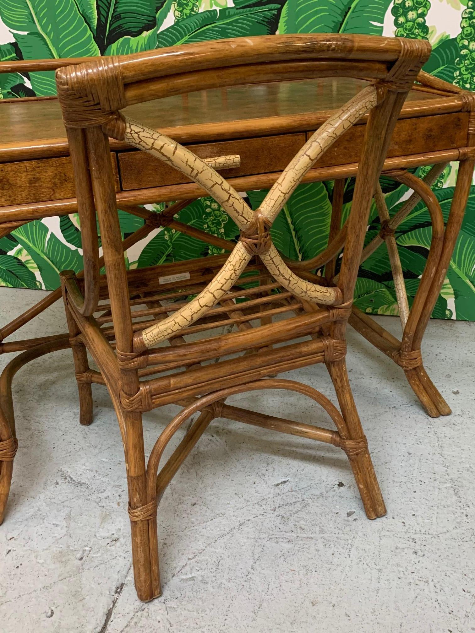 Midcentury Bamboo Desk and Chair 3