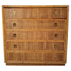 Cómoda de bambú Mid Century by Vivai del Sud, Italia