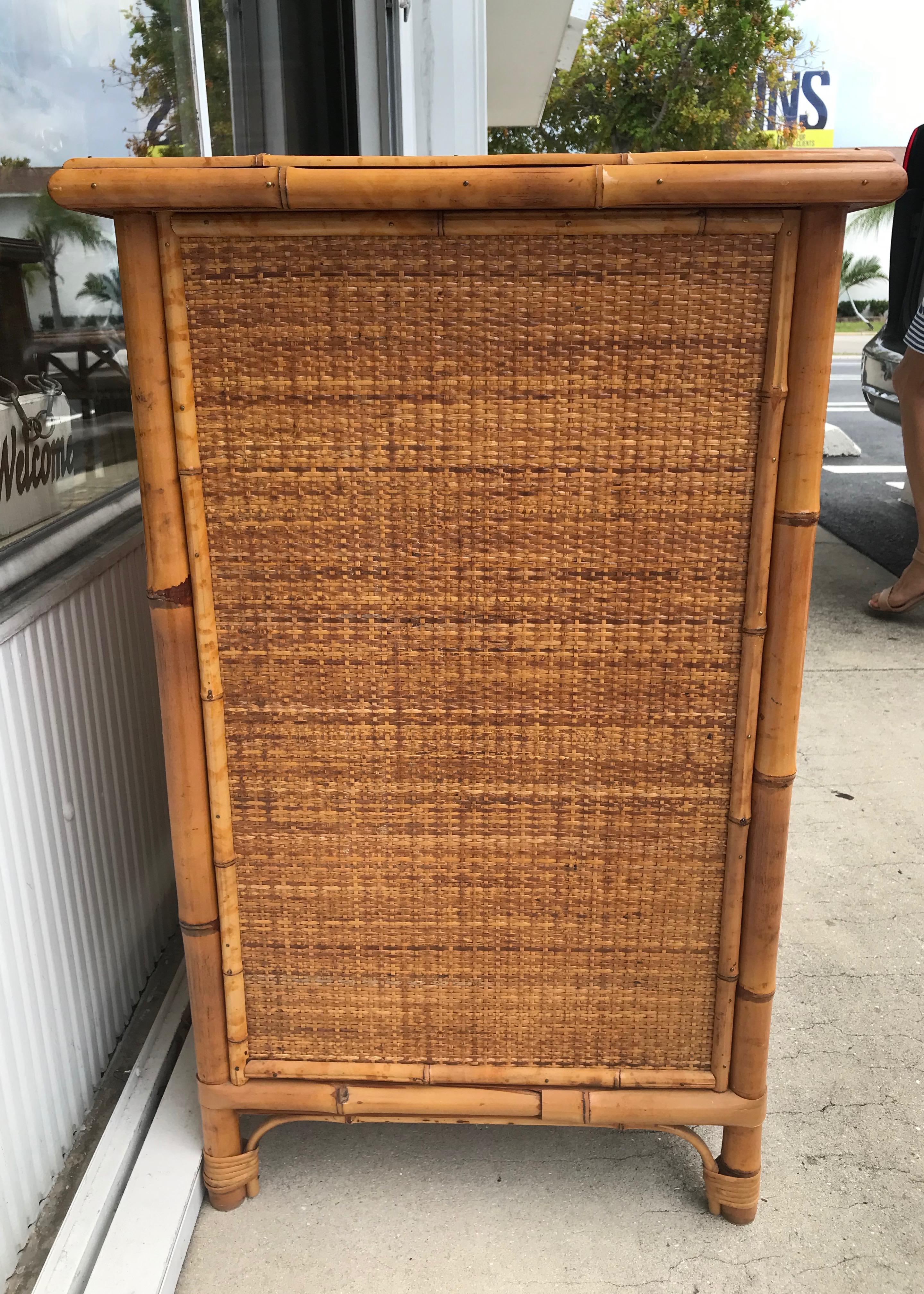 Mid Century Bamboo Dresser 4