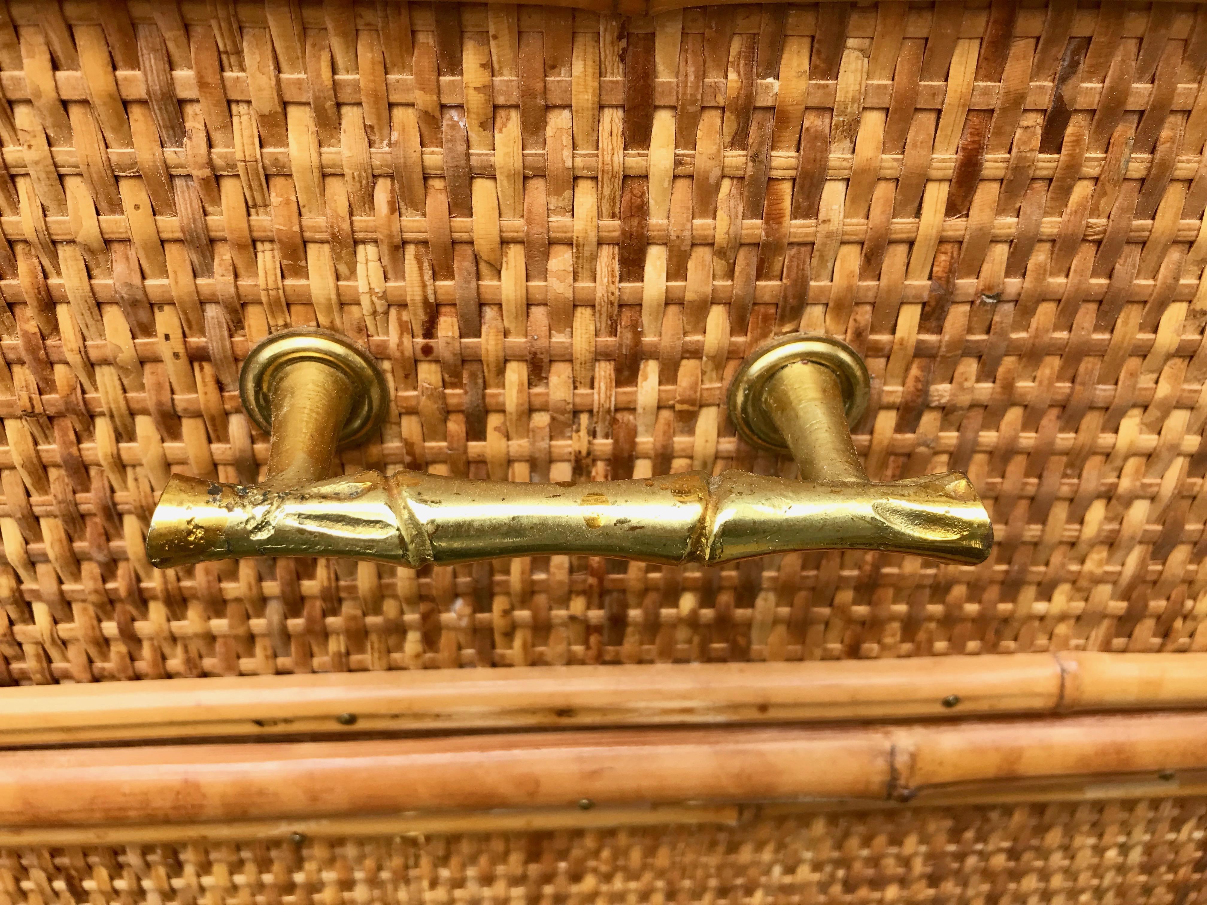 Mid Century Bamboo Dresser 6
