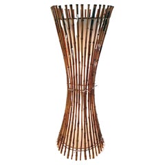 Mid Century Bamboo Floor Lamp after Franco Albini, 1960s