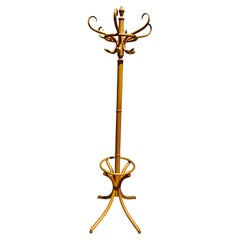 Mid Century Bamboo Hat/Coat Rack Hall Tree Umbrella Holder