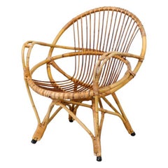 Mid-Century Bamboo Hoop Chair von Rohe Noordwolde, 1960er Jahre