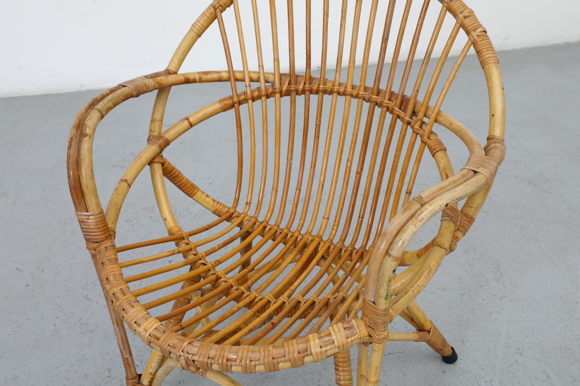 Mid-Century Bamboo Hoop Chair by Rohe Noordwolde For Sale 2