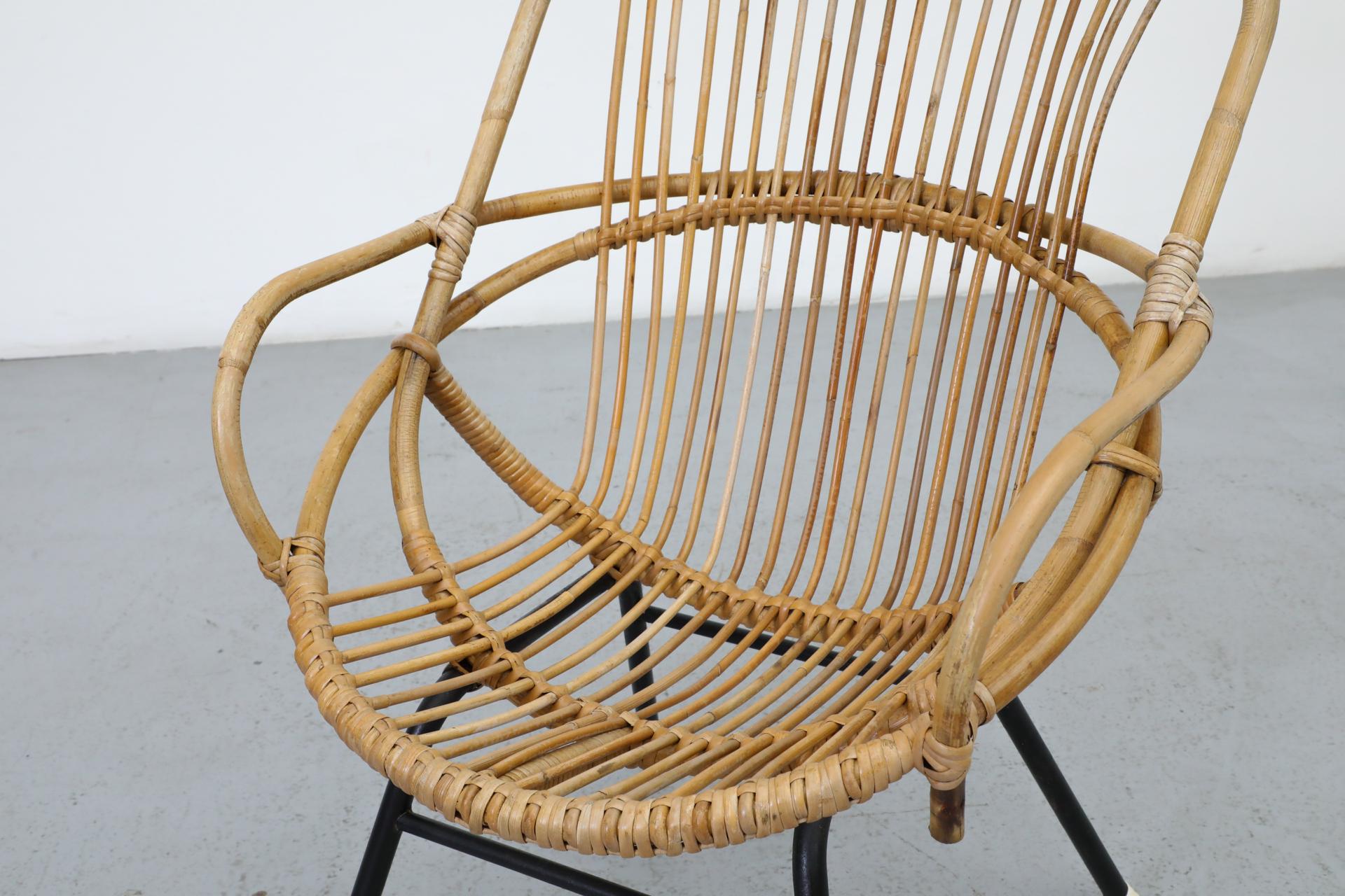 Mid-Century Bamboo Hoop Chair by Rohe Noordwolde For Sale 2