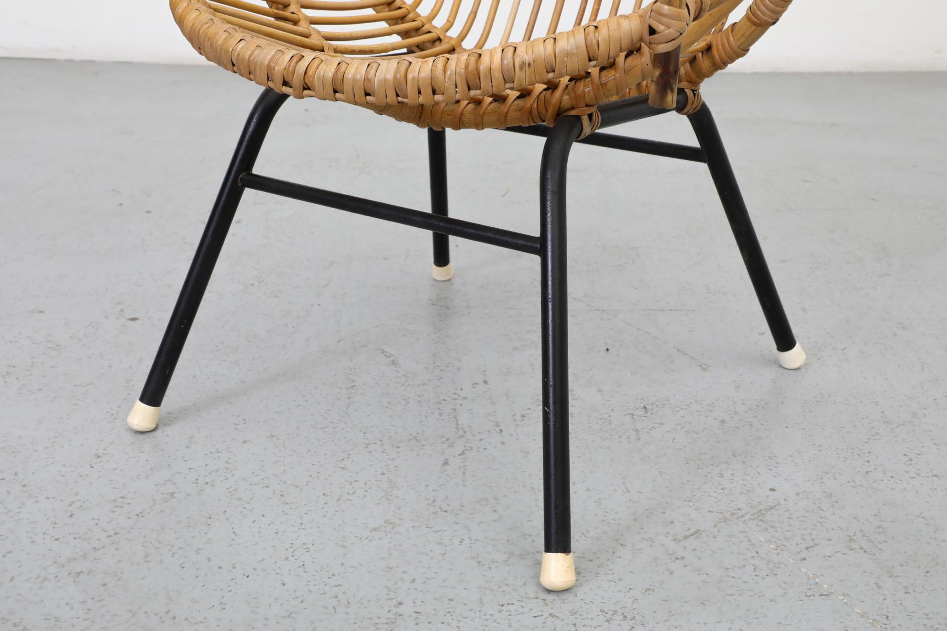 Mid-Century Bamboo Hoop Chair by Rohe Noordwolde For Sale 3