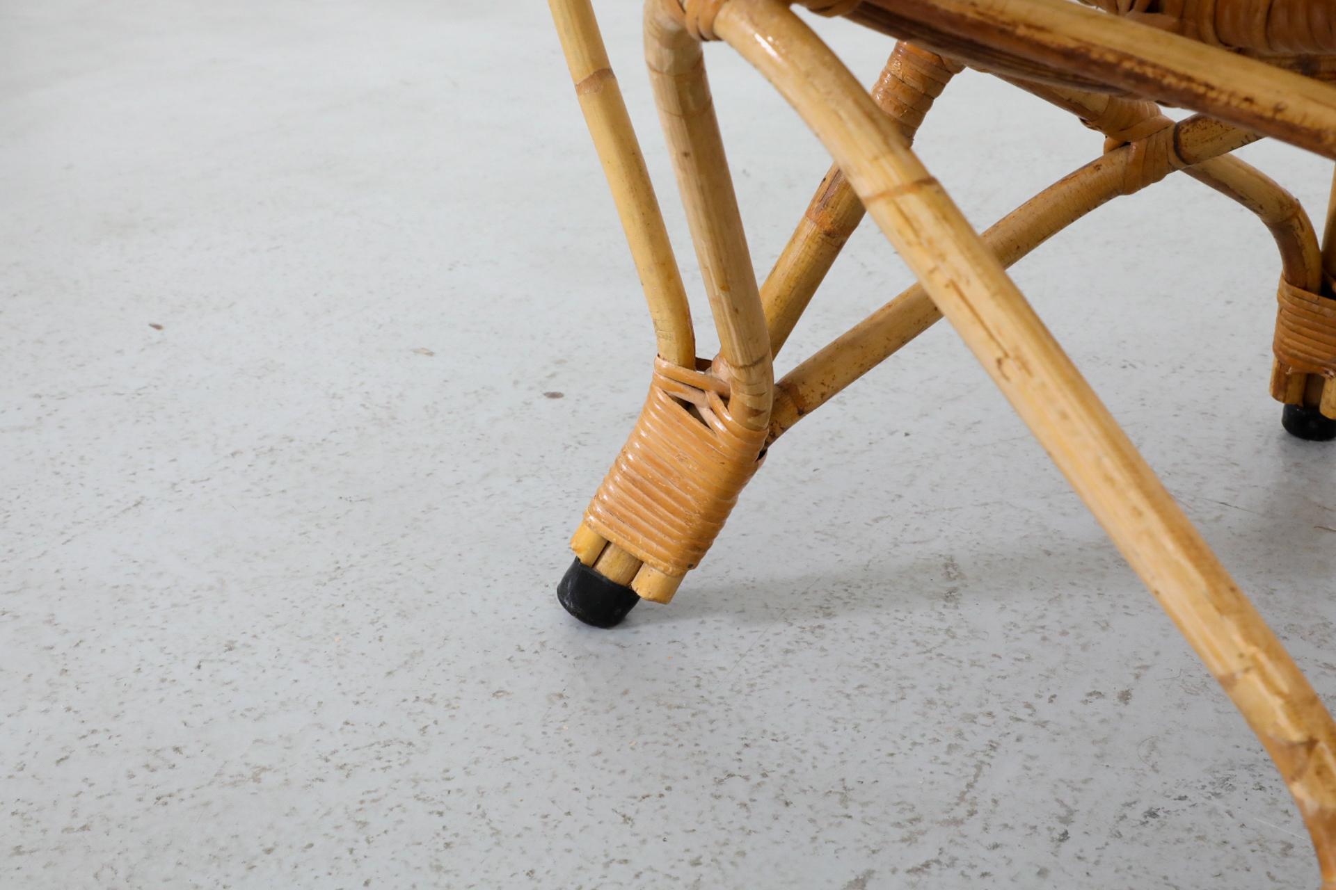 Silla con aro de bambú de mediados de siglo de Rohe Noordwolde en venta 4