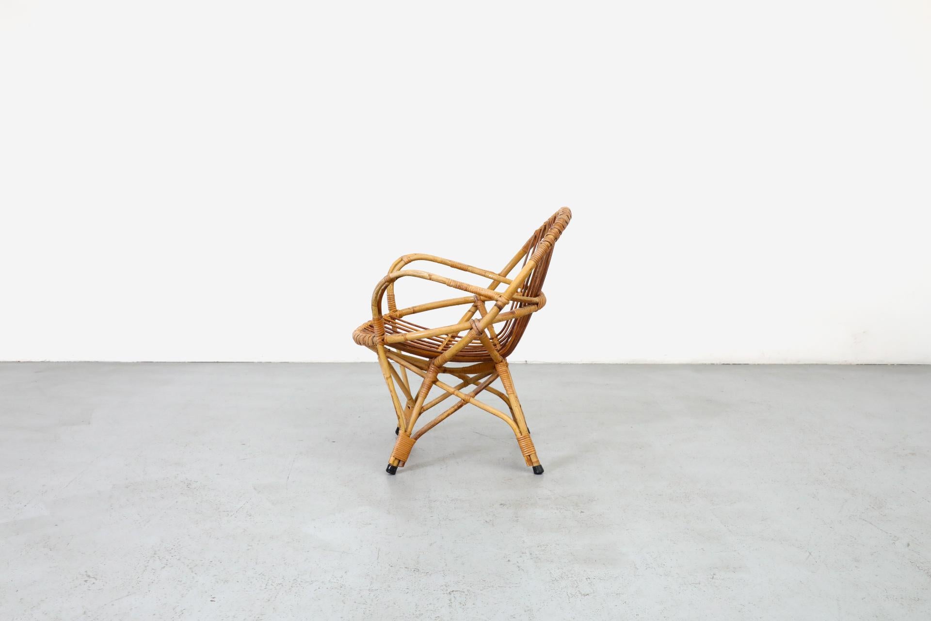 Silla con aro de bambú de mediados de siglo de Rohe Noordwolde Moderno de mediados de siglo en venta
