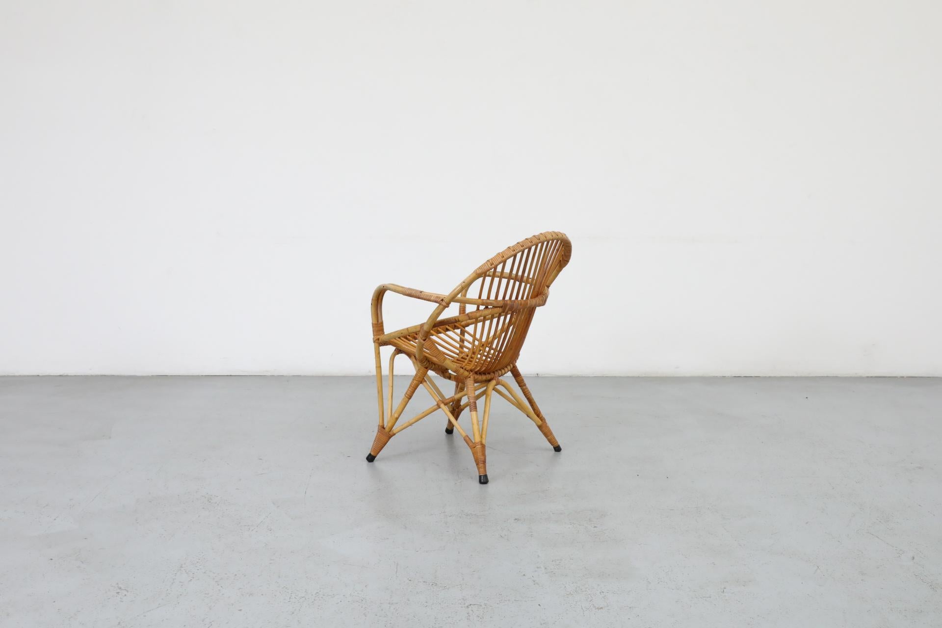 Enameled Mid-Century Bamboo Hoop Chair by Rohe Noordwolde For Sale