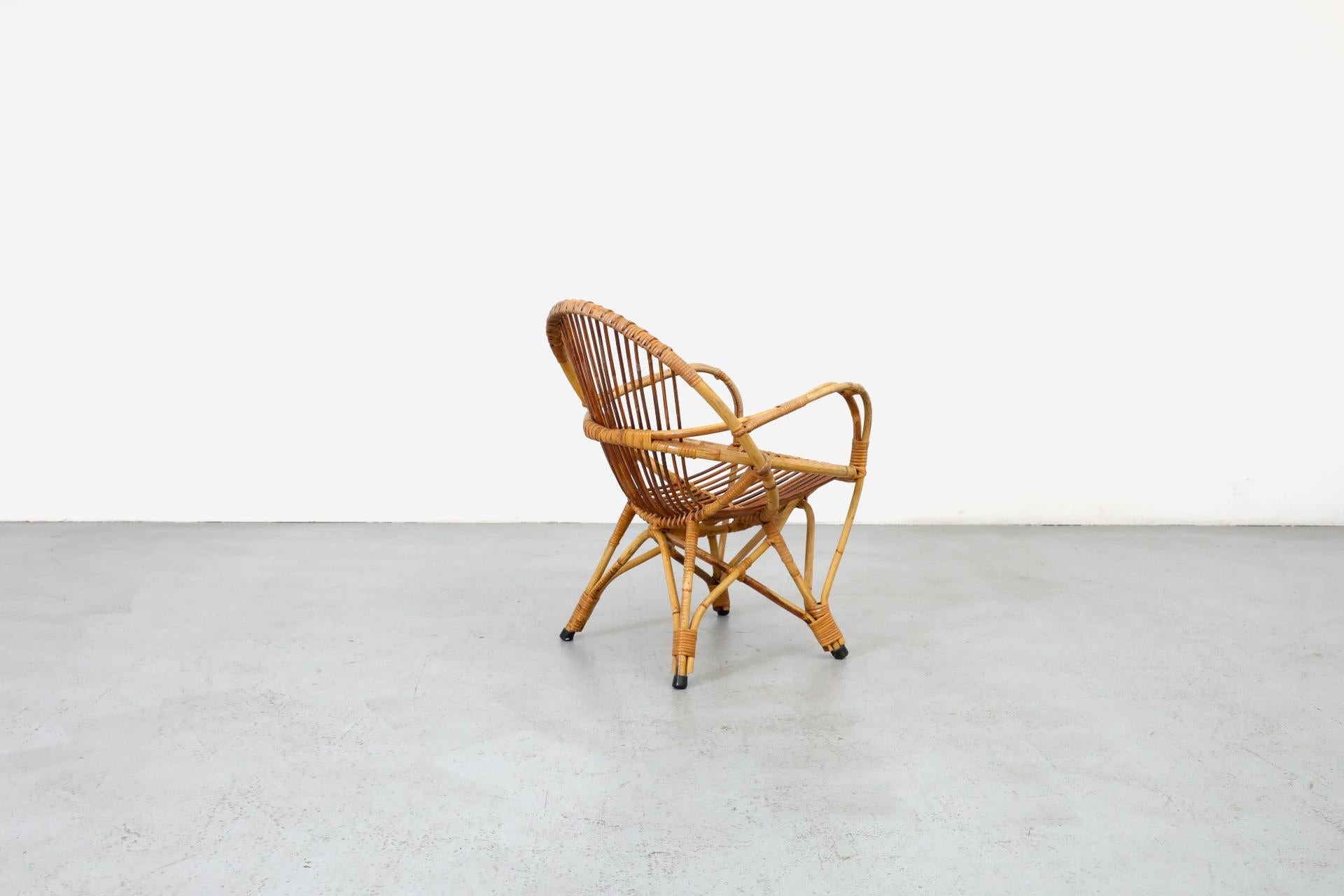 Silla con aro de bambú de mediados de siglo de Rohe Noordwolde en Bueno estado para la venta en Los Angeles, CA