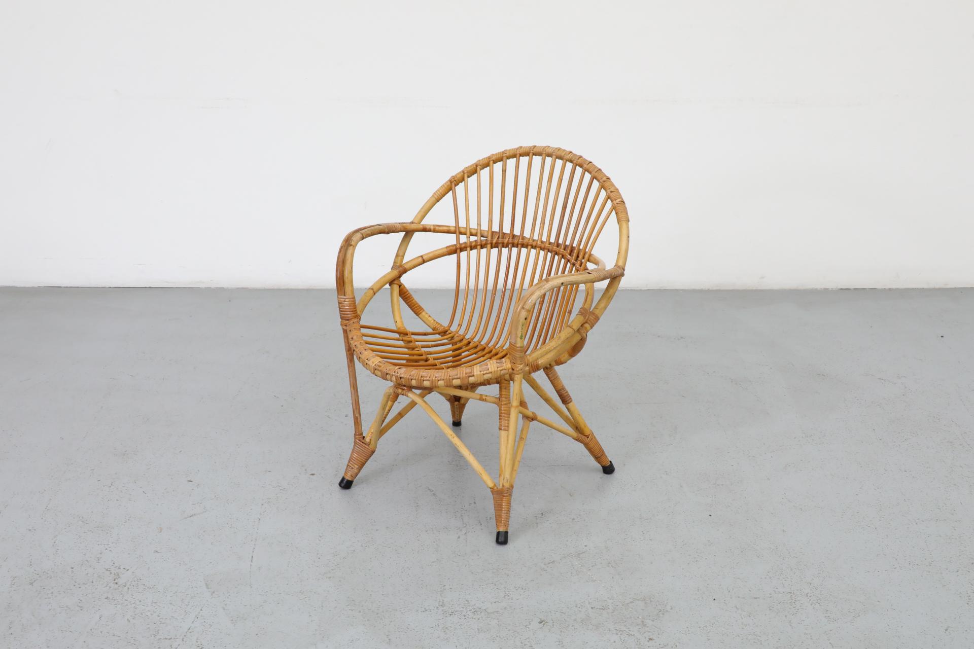 Metal Mid-Century Bamboo Hoop Chair by Rohe Noordwolde For Sale