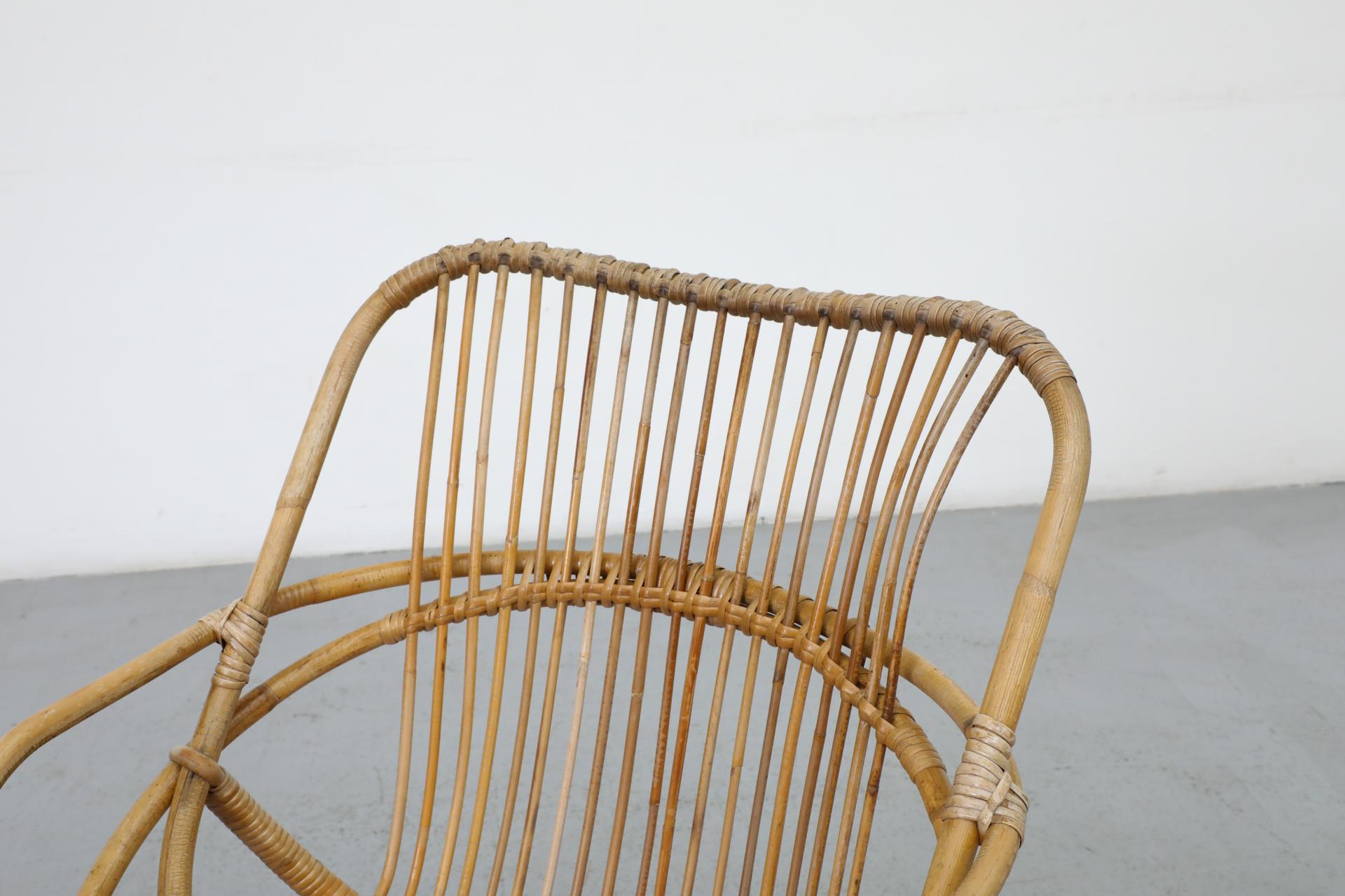 Mid-Century Bamboo Hoop Chair by Rohe Noordwolde For Sale 1