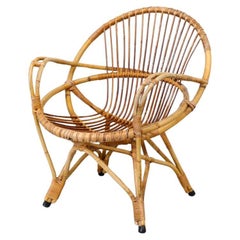 Mid-Century Bamboo Hoop Chair by Rohe Noordwolde