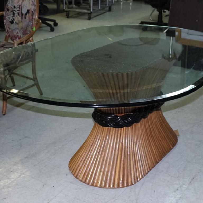 cane glass dining table