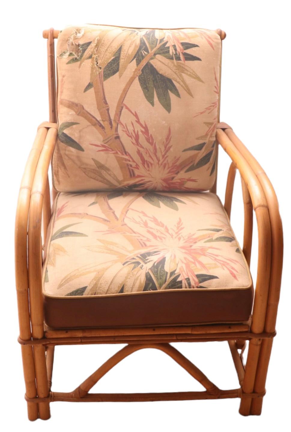 Mid-Century Bamboo Lounge Chair by Superior Reed and Rattan Company 1960-1980 3