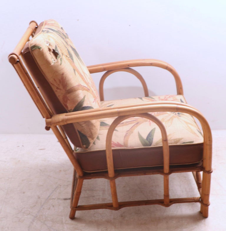 Mid-Century Modern Mid-Century Bamboo Lounge Chair by Superior Reed and Rattan Company 1960-1980 For Sale