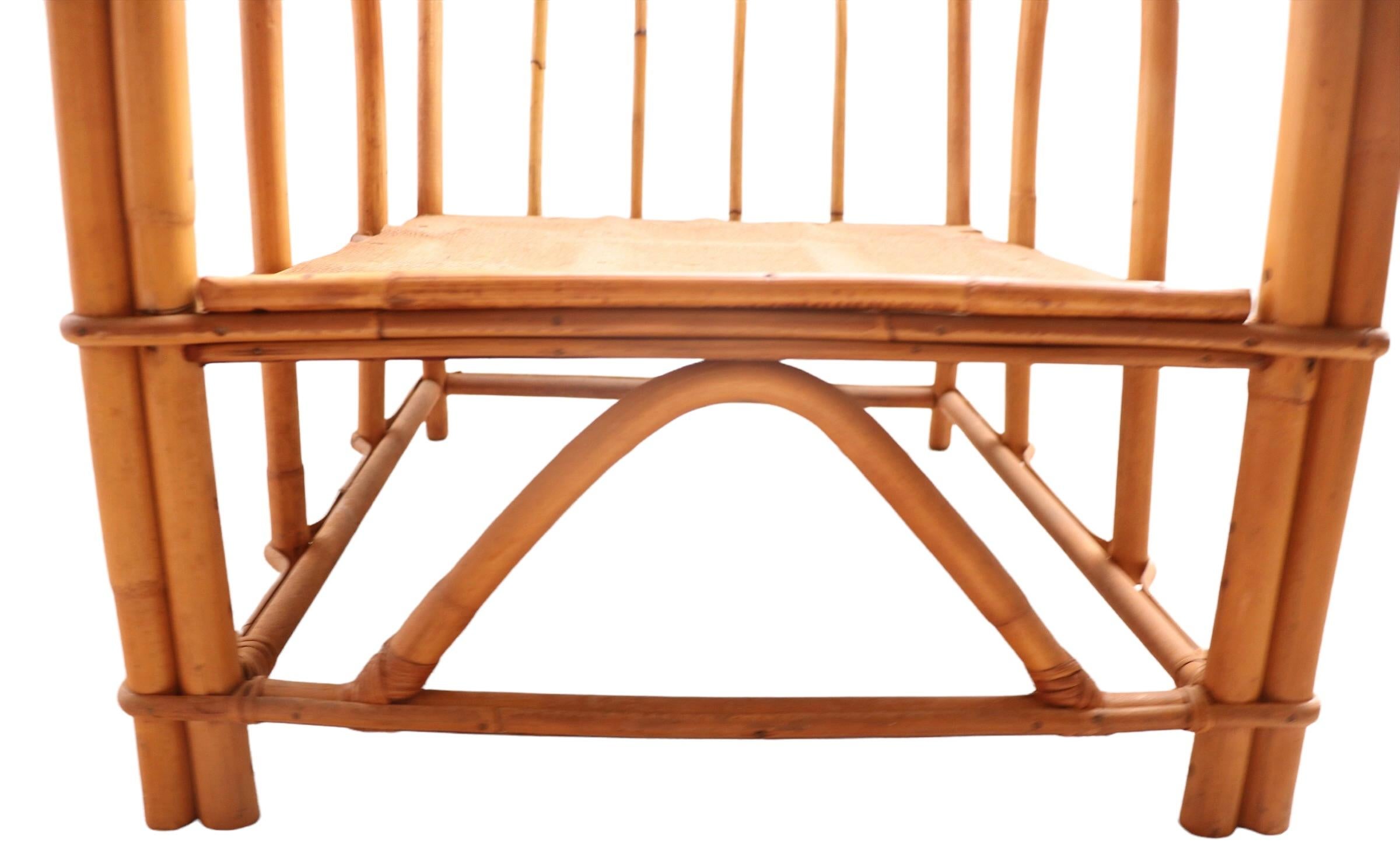 Mid-Century Bamboo Lounge Chair by Superior Reed and Rattan Company 1960-1980 In Good Condition In New York, NY