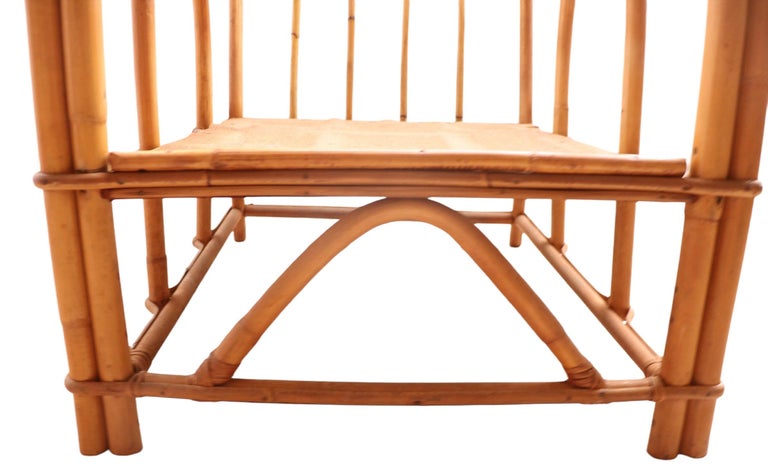 Mid-Century Bamboo Lounge Chair by Superior Reed and Rattan Company 1960-1980 For Sale 1
