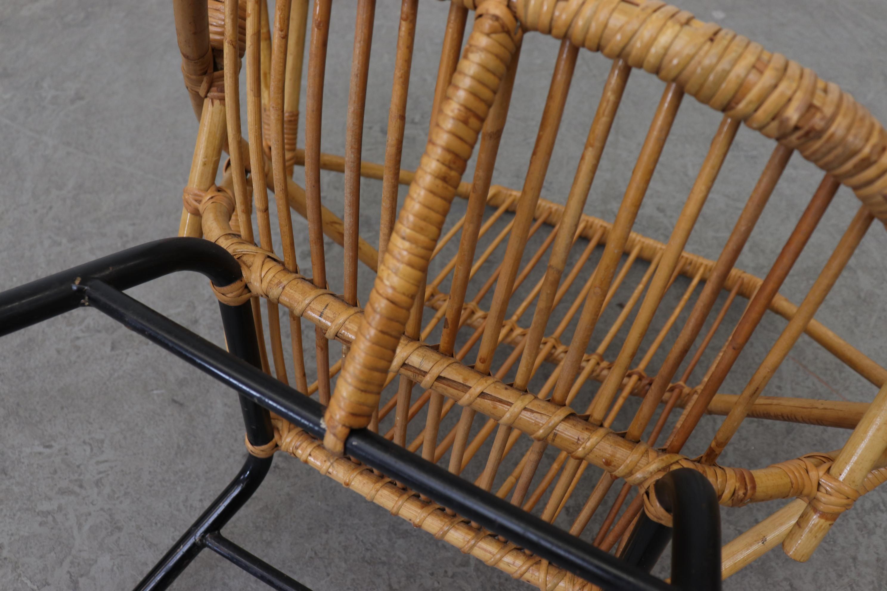Midcentury Bamboo Lounge Chair 4