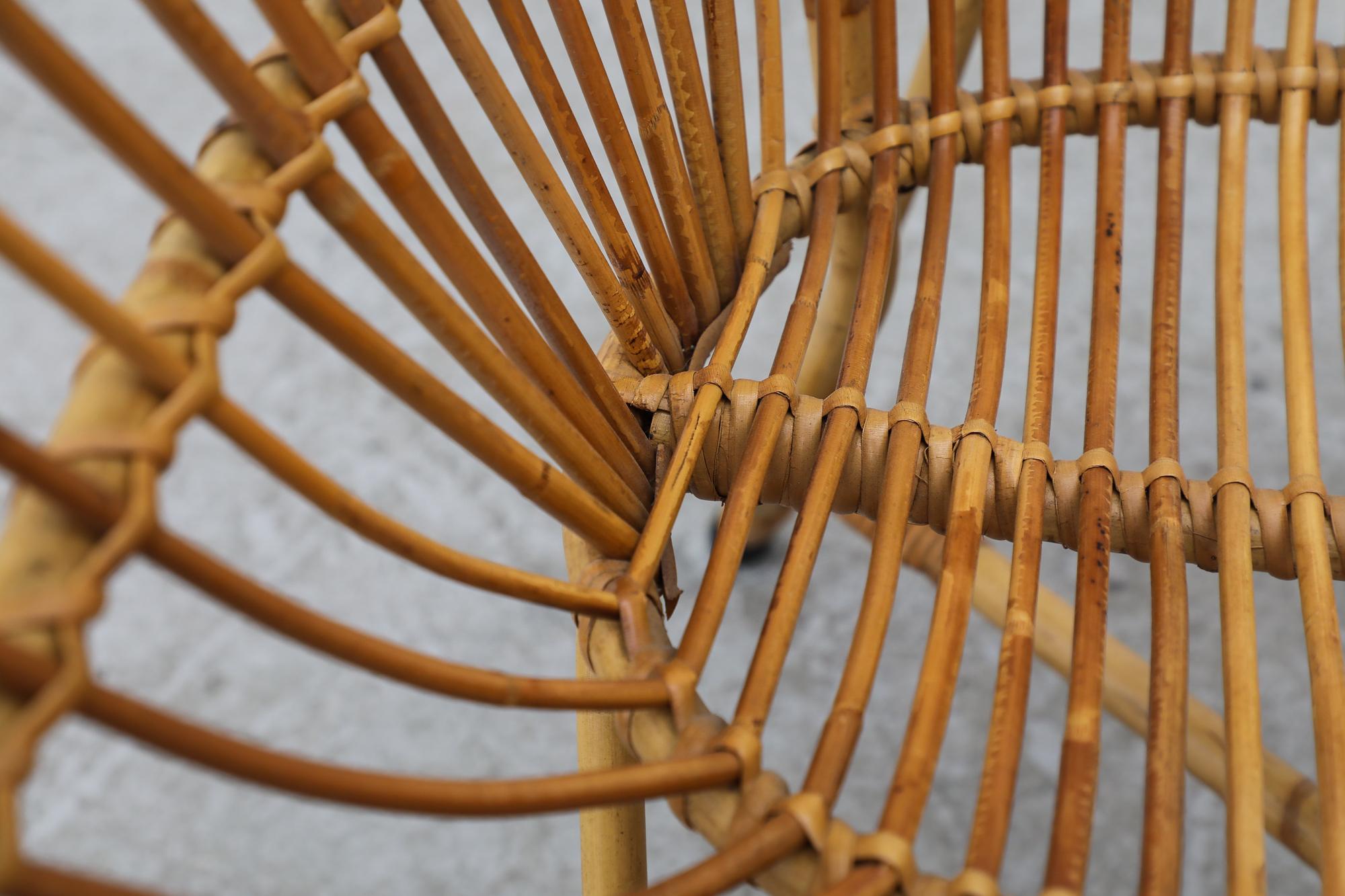 Midcentury Bamboo Lounge Chair 10