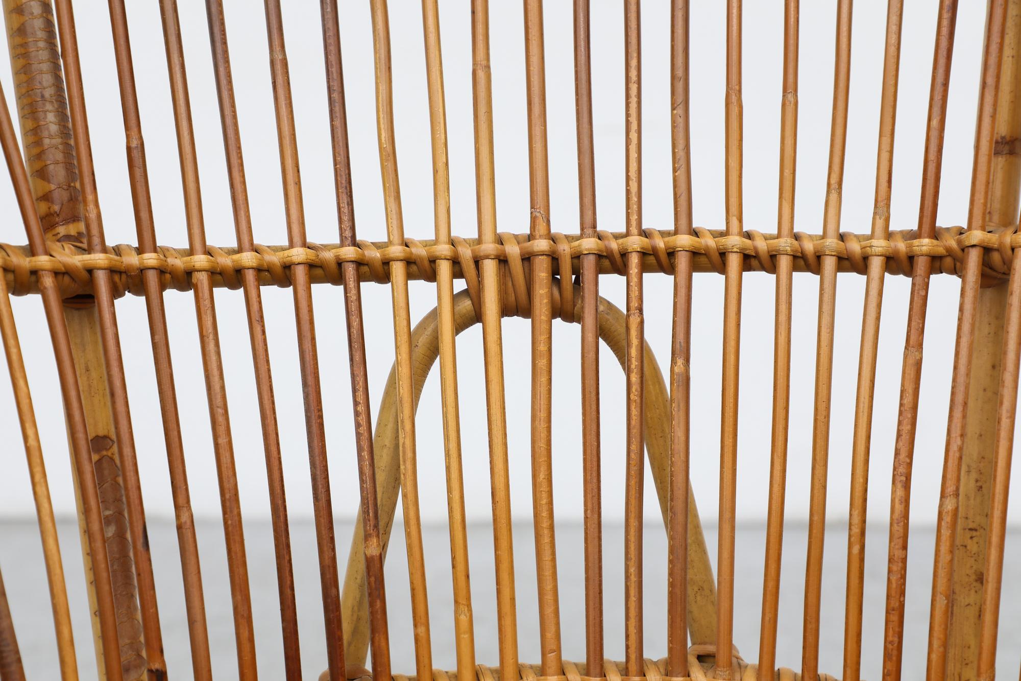 Midcentury Bamboo Lounge Chair 11