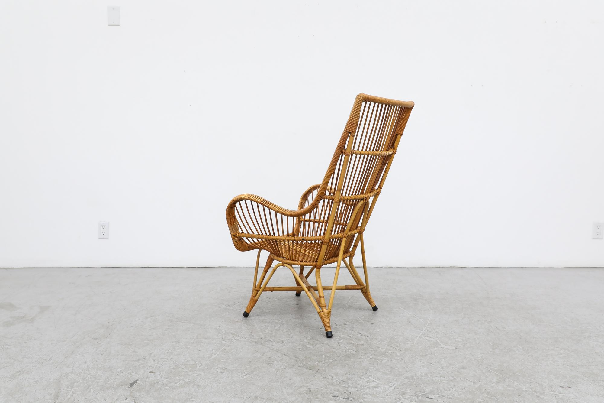 Midcentury Bamboo Lounge Chair 1