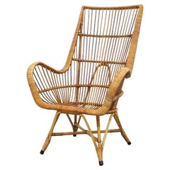 Midcentury Bamboo Lounge Chair