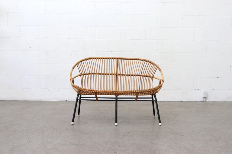 MidCentury Bamboo Loveseat by Dirk van Sliedregt at 1stDibs
