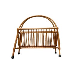 Mid-Century Bamboo Magazine Holder, 1960s