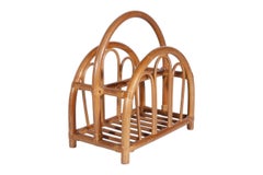 Mid Century Bamboo Magazine Rack