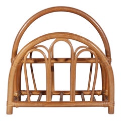 Mid Century Bamboo Magazine Rack