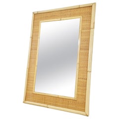 Mid Century Bamboo Mirror by Dal Vera, 1960s