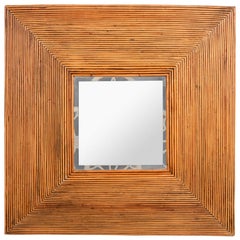 Mid Century Bamboo Mirror